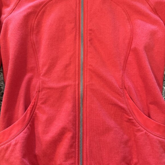 Lululemon Blissed Out Jacket Womens Size 6 Love Red Full Zip Yoga - Picture 8 of 10